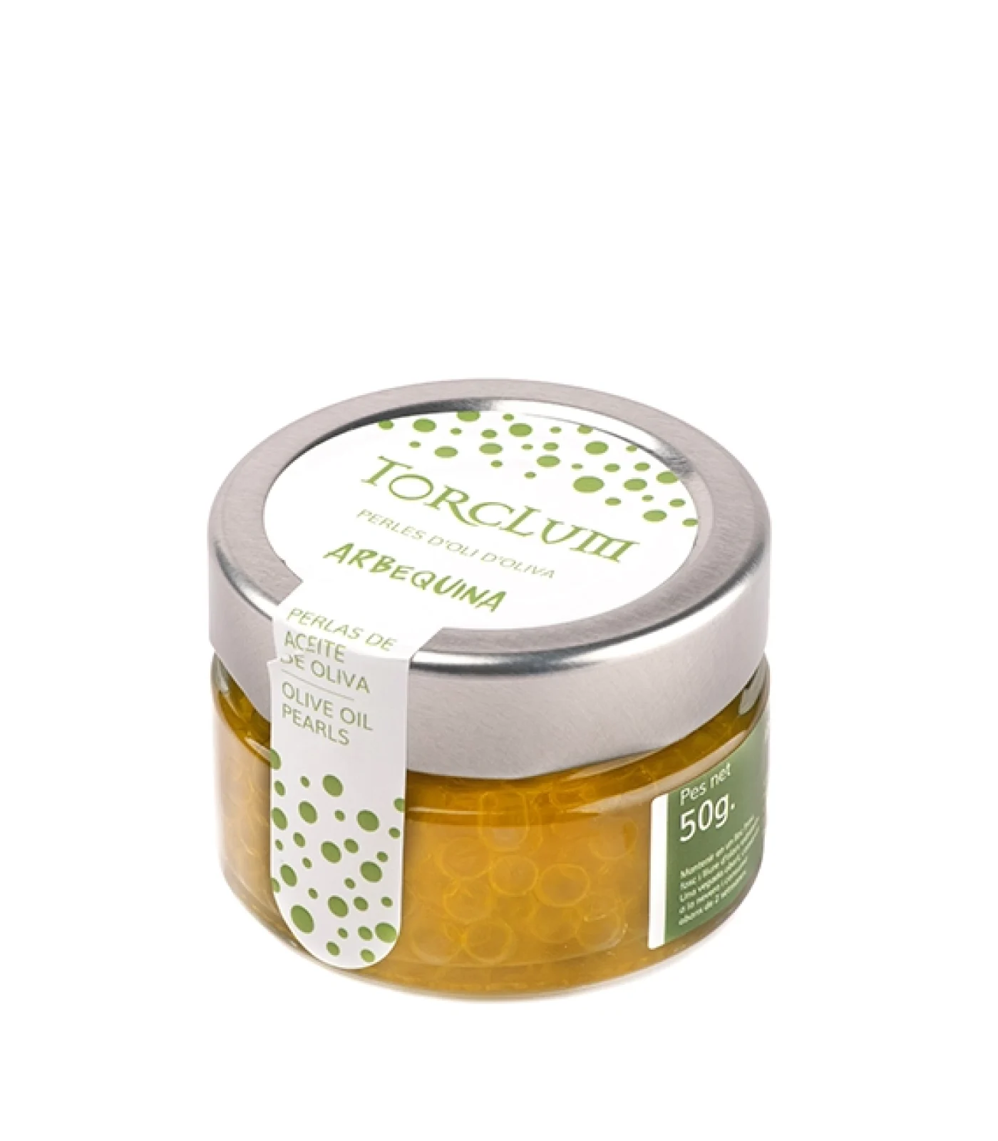 Perlas aceite oliva virgen extra arbequina 50gr.