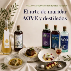 El arte de maridar AOVE y destilados · Velada gastronómica